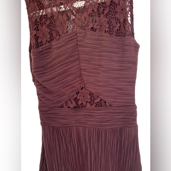 All Saints Ula Mini Dress Burgundy Size S - Picture 6 of 10